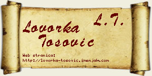 Lovorka Tošović vizit kartica